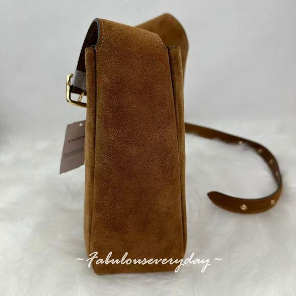 Coach Hadley Convertible Shoulder/Crossbody Bag In Suede/Gold/Sienna CCG43 NWT - Picture 4 of 11